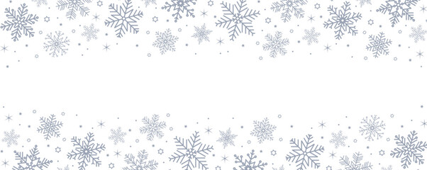 Obraz na płótnie Canvas christmas banner with snowflake frame vector illustration