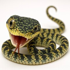 Obraz premium Baby snake on white background