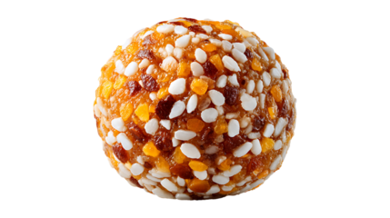 Traditional Indian Laddu Sweet Isolated on Transparent Background, png