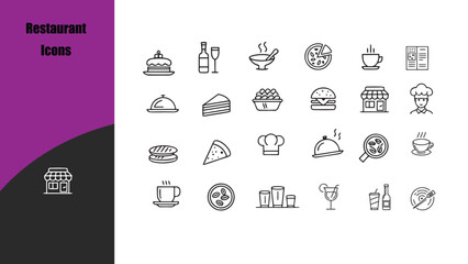 Restaurant  Icons set