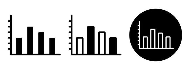 Bar Chart Icon Collection Glyph & Mixed Style