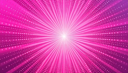 Vibrant pink burst with shimmering dots, energetic background for celebrations and promotions