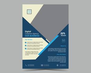 Corporate business flyer design and vector template.