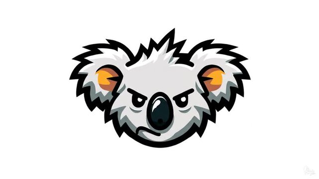 Koala head illustration design