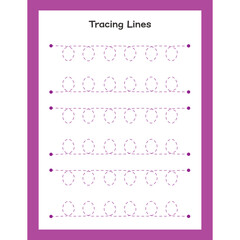 Tracing activity worksheet for kids page 09