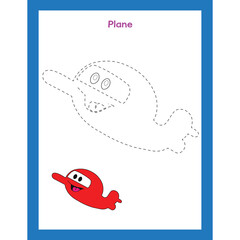 Tracing activity worksheet for kids page 24