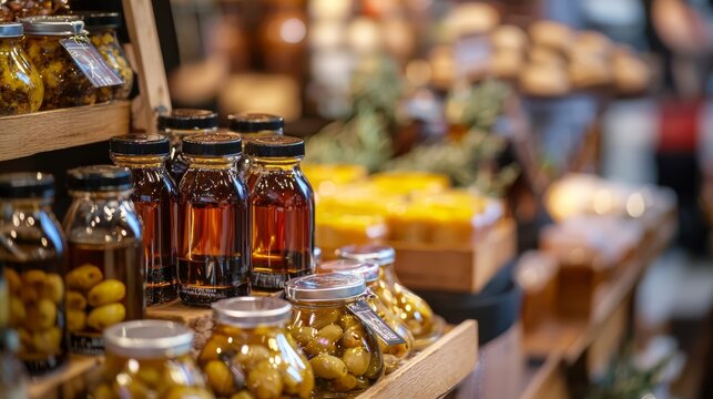Market jars styled product photography concept lifestyle culinary tradition creativity design inspiration rustic gourmet abundance image