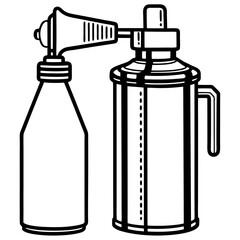 set of black plastic bottles