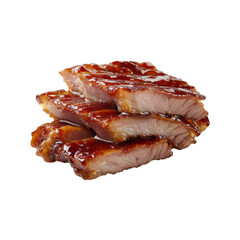 Delicious Glazed Pork Ribs Close-up