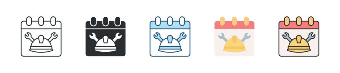 Calendar Icon Set Multiple Style Collection