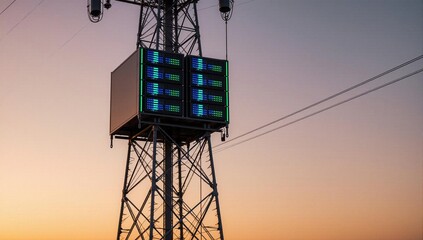 Edge computing micro data center rack on a remote telecommunications tower