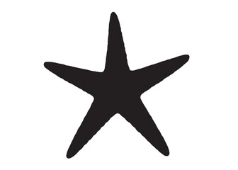 Fototapeta premium starfish logo silhouette vector, starfish silhouette vector illustration, black starfish silhouette logo vector, sea animals starfish logo silhouette vector on white background.