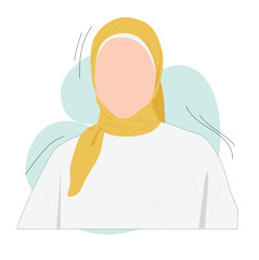 Young Arabic business woman wearing hijab. Arabian Woman Face Covered with Hijab.
