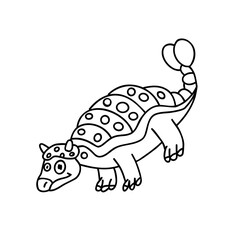 vector illustration of a cartoon dinosaur