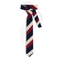 Obraz premium Men's striped tie. Hand drawn icon of tie
