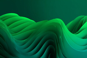 Abstract green waves flowing design background