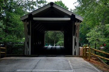 Covered bridge at rural country