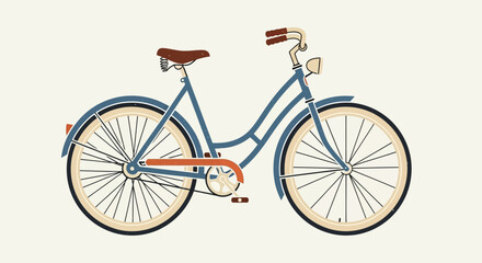Naklejka premium vintage bicycle vector illustration