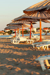 Beach Umbrellas and Loungers