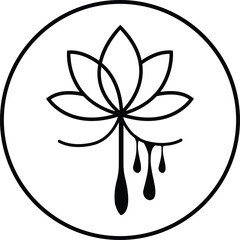  nature design with a flower icon on a leaf icon Vector illustration 