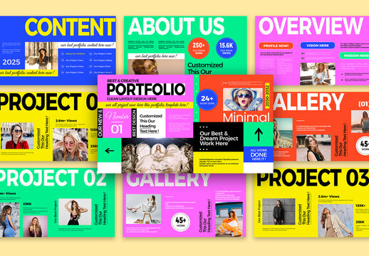 Creative Design Portfolio Presentation Template Layout