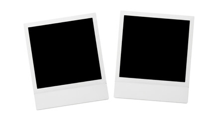 Blank polaroid frames ready for memories, photography, and creative design projects with empty space