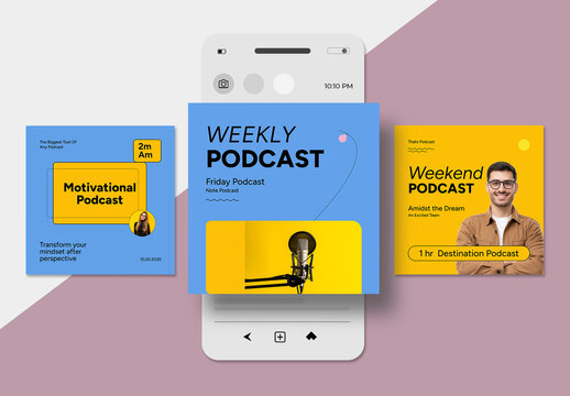 Podcast Social Media Post Layout