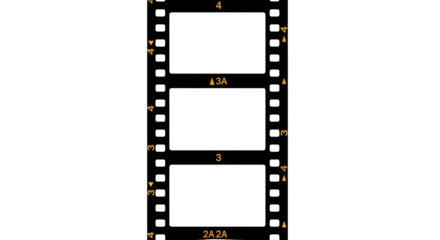 Vintage film strip with space for photos or videos, perfect for nostalgia and memories