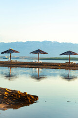 Beach Umbrellas by the Sea