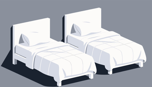 Minimalist Twin Beds in Cozy Neutral Room