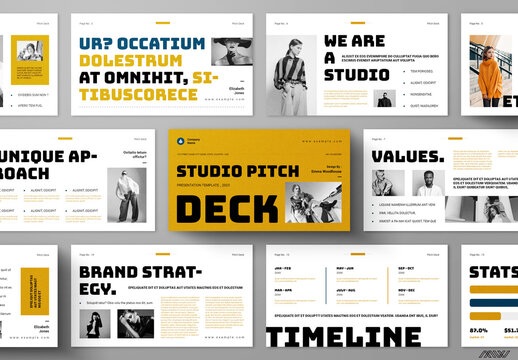 Pitch Deck Presentation Template Design Layout