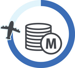 海外旅行でマイルを貯めるイメージイラスト
