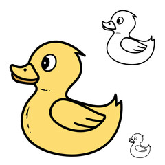 A cute yellow rubber ducky