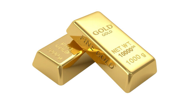 Shiny Gold Bars Ingot Valuable Resource Investment Concept Still Life