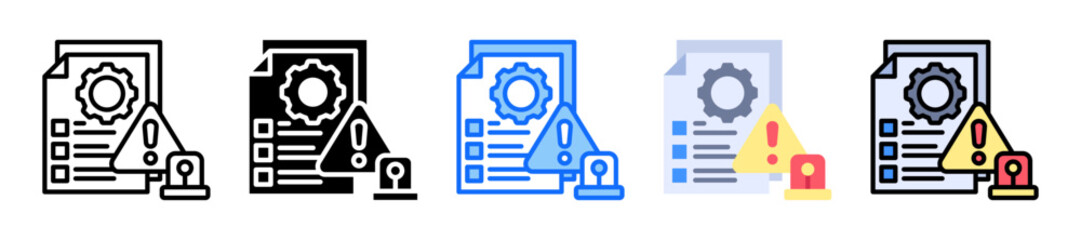 Incident Management icon Multi Style Vector Illustration