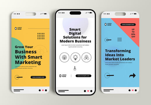 Business Marketing Social Media Story Post Template Layout