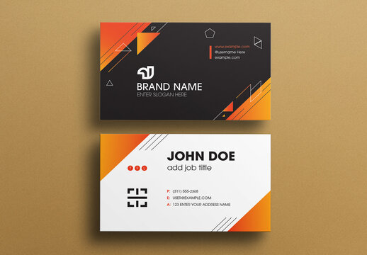 Modern Corporate Business Card Template with Minimalist Branding Design
