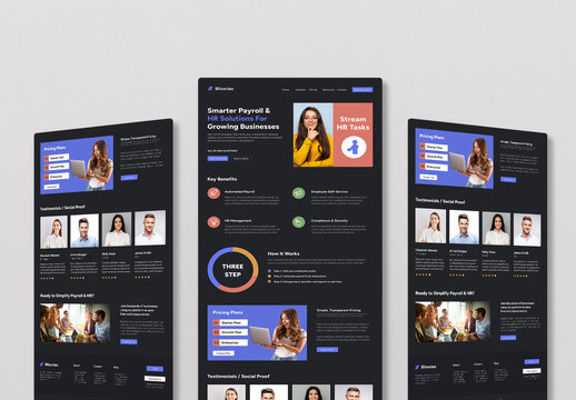 Payroll And HR Landing Page