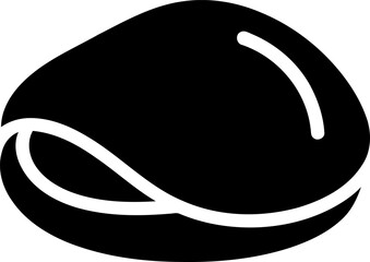Smooth stone silhouette simple shape minimalist graphic element for your design projects