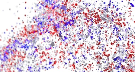 Red, white, and blue stars burst background. Perfect for Independence Day or patriotic designs.