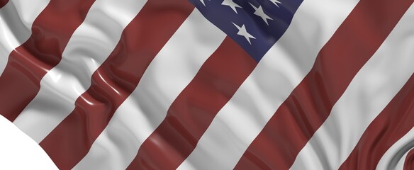 High-resolution image of the US flag, showing detail in the fabric and folds. Perfect for patriotic...