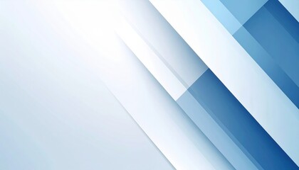 Obraz premium Abstract geometric shapes forming a layered, blue and white background, creating a modern, clean aesthetic. The design features a combination of shapes and colors, perfect for various design needs