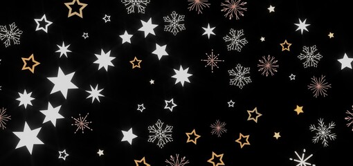 Beautiful winter background with stars and snowflakes. Perfect for holiday designs, cards, and more!