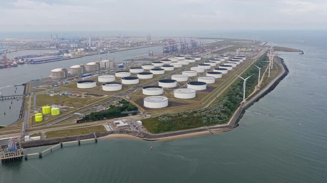 Rotterdam LNG terminal facility for natural gas storage and shipping, Netherlands
