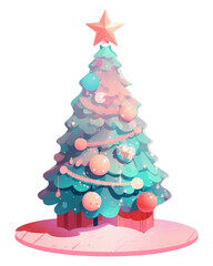 PNG A christmas tree winter illuminated celebration.