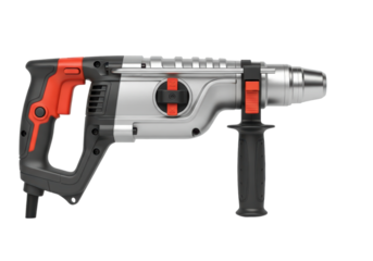 Corded electric hammer drill with dual handles for heavy-duty construction work