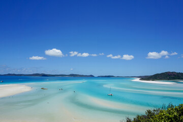 Hill Inlet Scenic View from Tongue Point Lookout on Whitsunday Island, Queensland, Australia