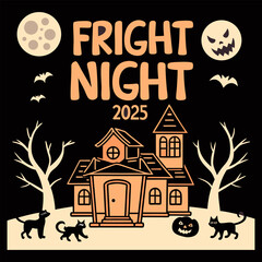 Halloween Fright Night Lettering and Horroor Fest 2025