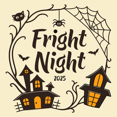 Halloween Fright Night Lettering and Horroor Fest 2025