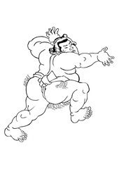 浮世絵　相撲取り　その59